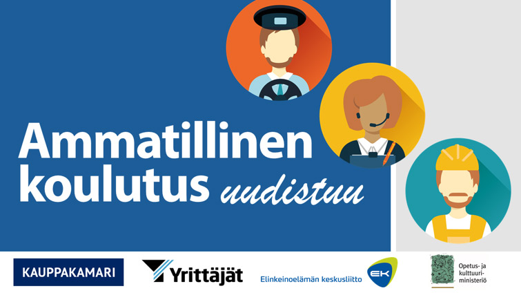 Ammatillinen koulutus uudistuu logo