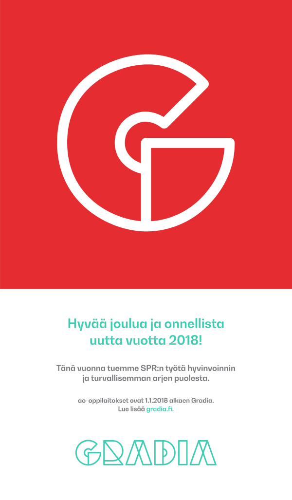 Gradia toivottaa hyvää joulua ja onnellista uuttavuotta!