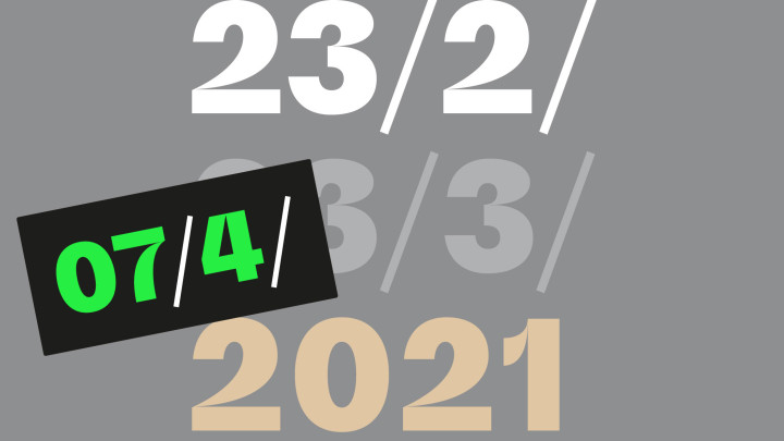 Päivämääriä: 23.2. ja 23.3. jonka päällä 7.4.