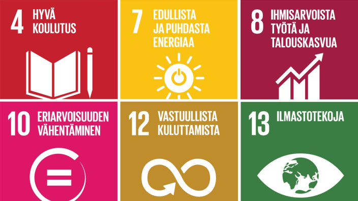 Gradian erityisesti edistämät Agenda 2030 -tavoitteet ovat hyvä koulutus, edullista ja puhdasta energiaa, ihmisarvoista työtä ja talouskasvua, eriarvoisuuden vähentäminen, vastuullinen kuluttaminen sekä ilmastoteot.