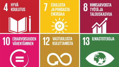 Gradian erityisesti edistämät Agenda 2030 -tavoitteet ovat hyvä koulutus, edullista ja puhdasta energiaa, ihmisarvoista työtä ja talouskasvua, eriarvoisuuden vähentäminen, vastuullinen kuluttaminen sekä ilmastoteot.